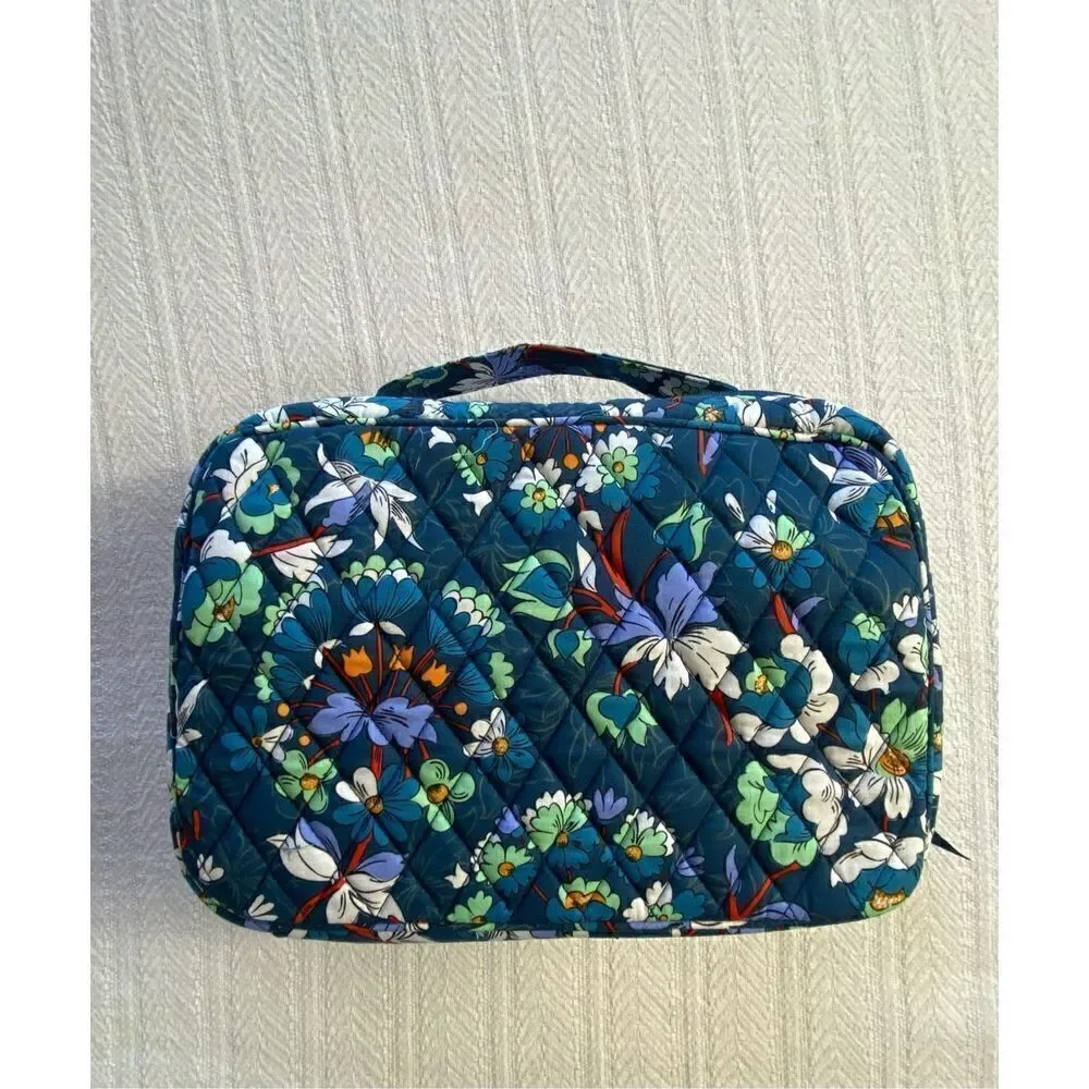 VERA BRADLEY Large Blush & Brush Makeup Case - Floral Bursts